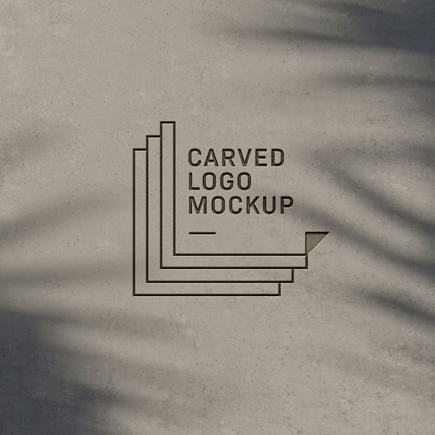 Logo on concrete wall mockup