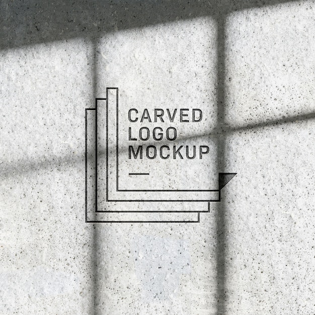 Logo sul mockup del muro di cemento