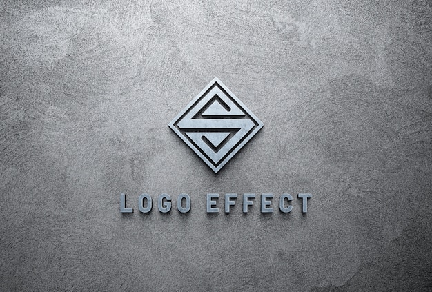 Logo effect design on cement stone