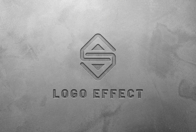 Design effetto logo su pietra cemento