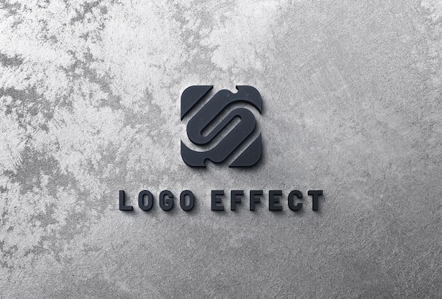 Logo effect design on cement stone