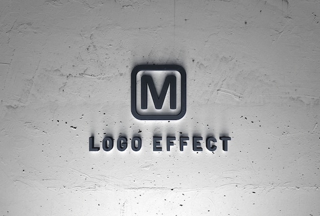 Design effetto logo su pietra cemento