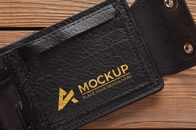 PSD logo effect on leather item