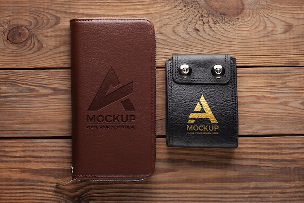 PSD logo effect on leather item