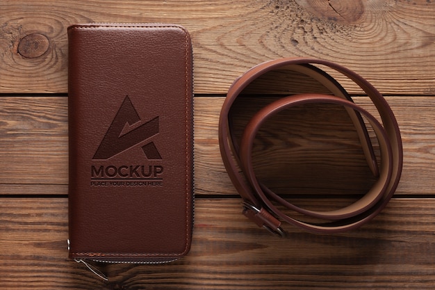 PSD logo effect on leather item