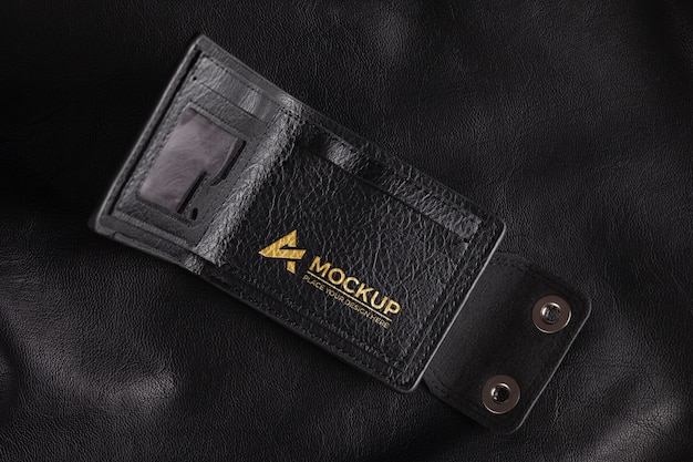 PSD logo effect on leather item