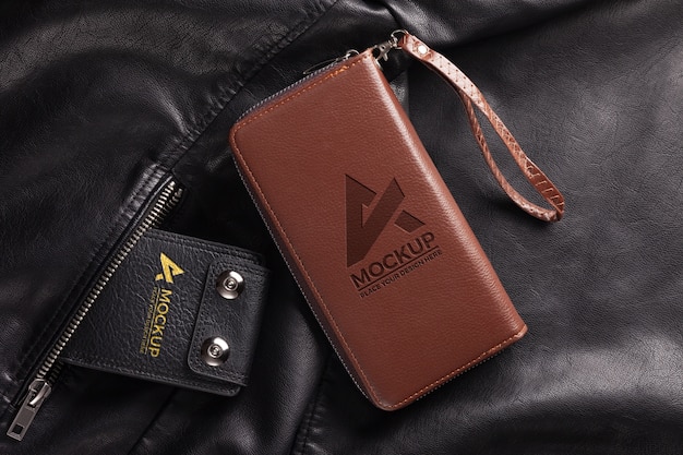 PSD logo effect on leather item