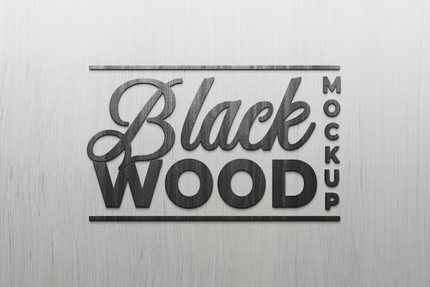 PSD logo effecten hout