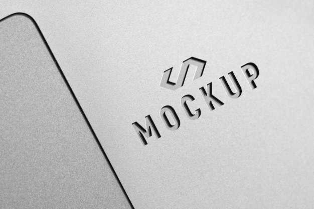 Logo effects metal mockup