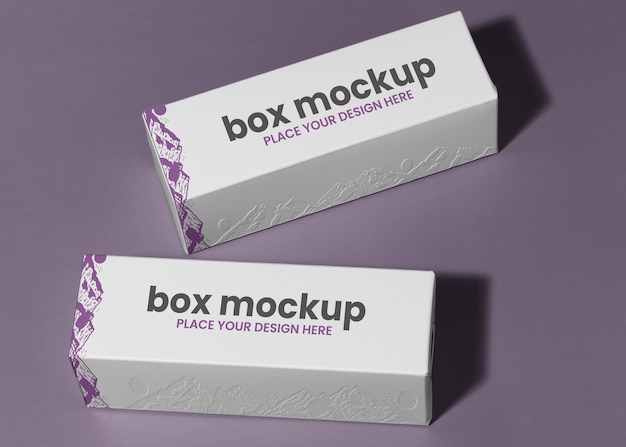 Logo embossed box mockup