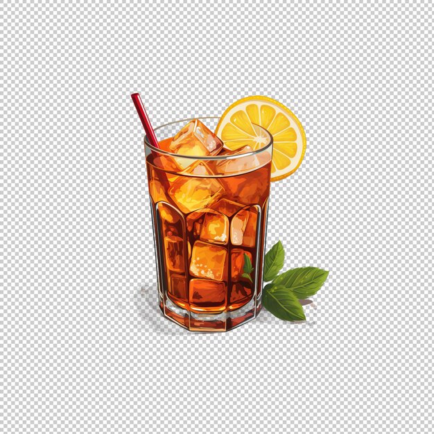 PSD logo flat long island iced tea izolowany backgr