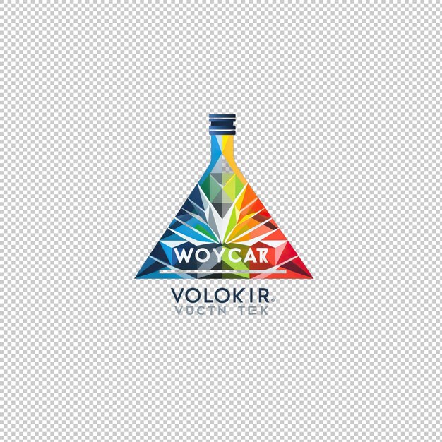 PSD logo geometryczne wodka izolowana isola tła