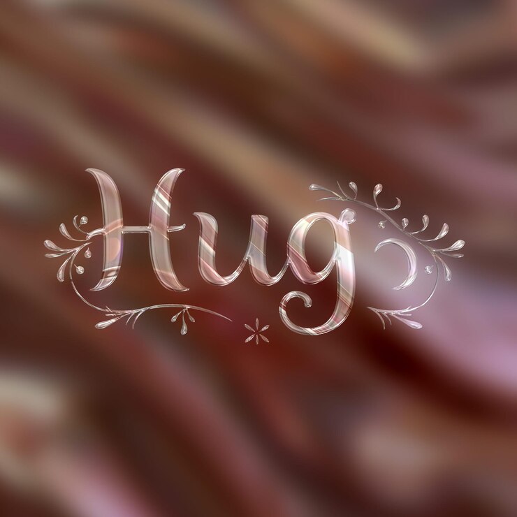 PSD a logo for hug is shown with a floral pattern