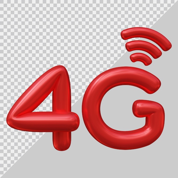 Logo ikony 4g w nowoczesnym stylu 3d