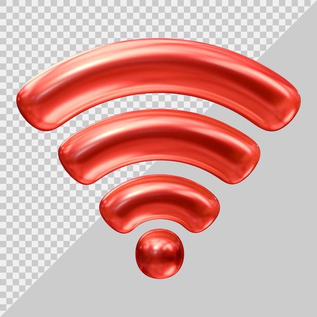 Logo Ikony Wifi W Nowoczesnym Stylu 3d