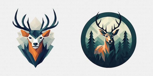 PSD illustrazione del logo di deer