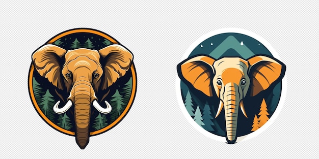 PSD illustrazione del logo di elephan