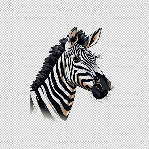 PSD logo kreskówki zebra odizolowany tło odizolowane