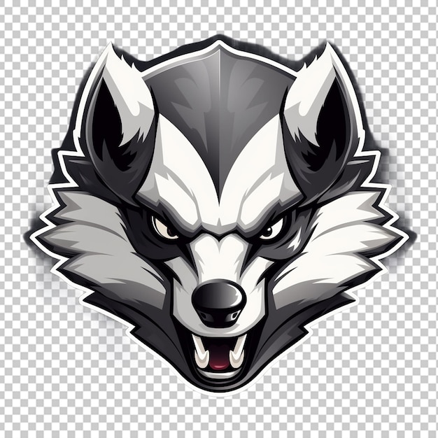 PSD logo maskotki badger