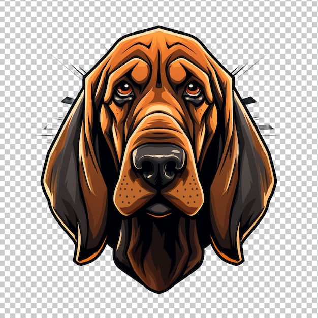 PSD logo maskotki bloodhound