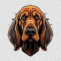 PSD logo maskotki bloodhound