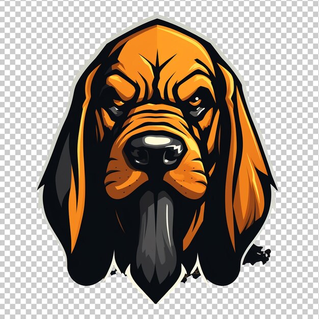 PSD logo maskotki bloodhound