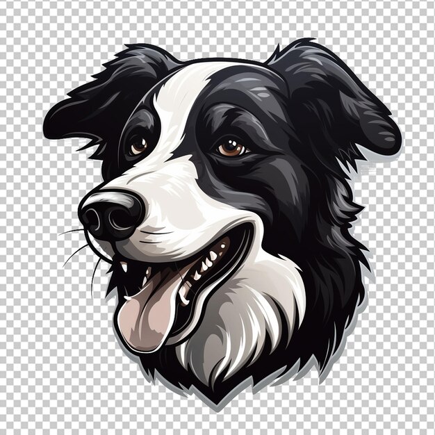 PSD logo maskotki border collie