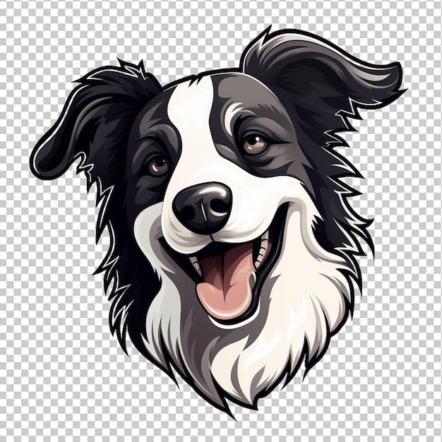 PSD logo maskotki border collie