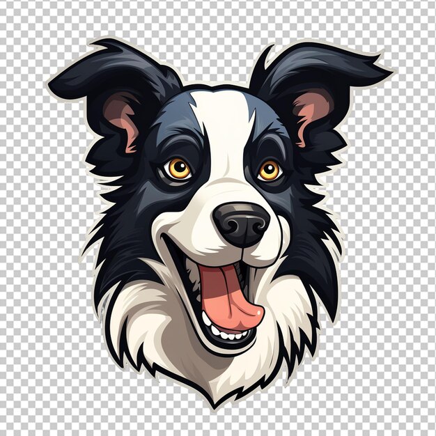 PSD logo maskotki border collie