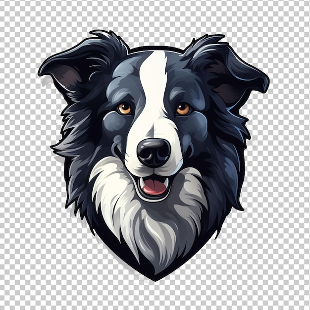 PSD logo maskotki border collie