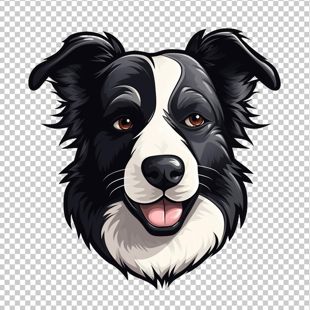 PSD logo maskotki border collie