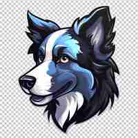 PSD logo maskotki border collie