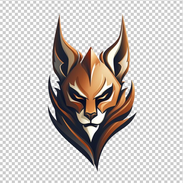 PSD logo maskotki caracal