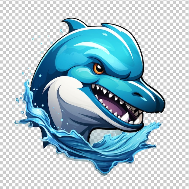 PSD logo maskotki delfina