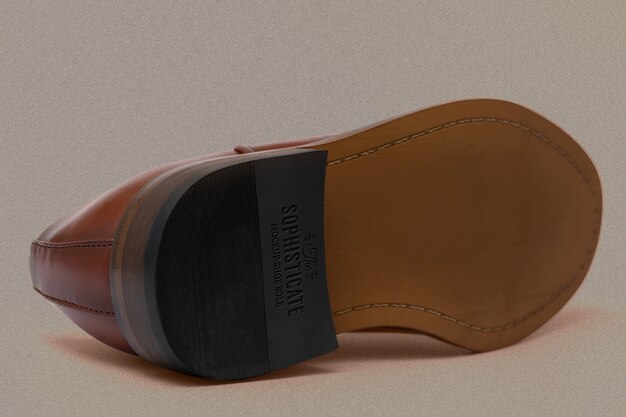 PSD logo mock-up design on shoe sole