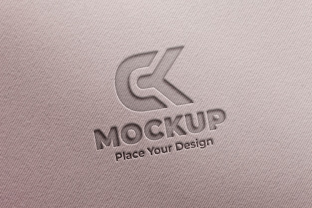 Logo mock-up design with paper texture