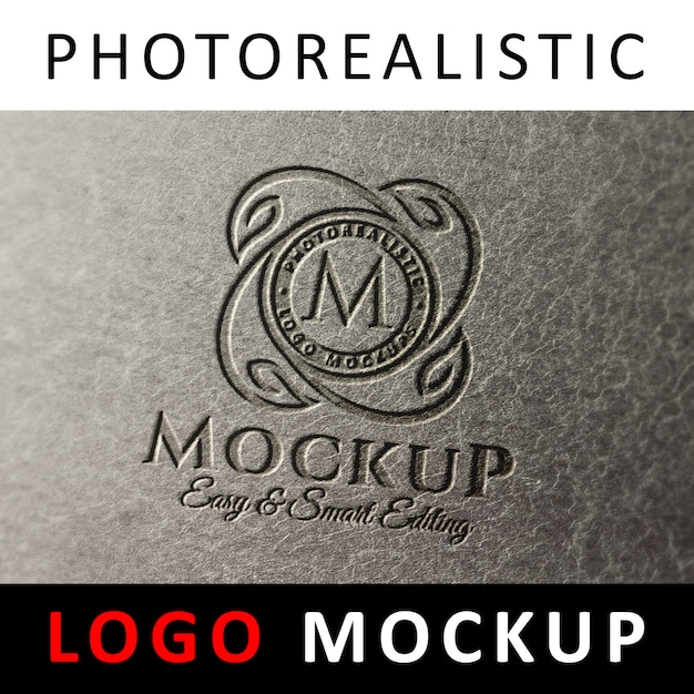 Логотип Макет - Гравированный логотип на гранитном мраморе