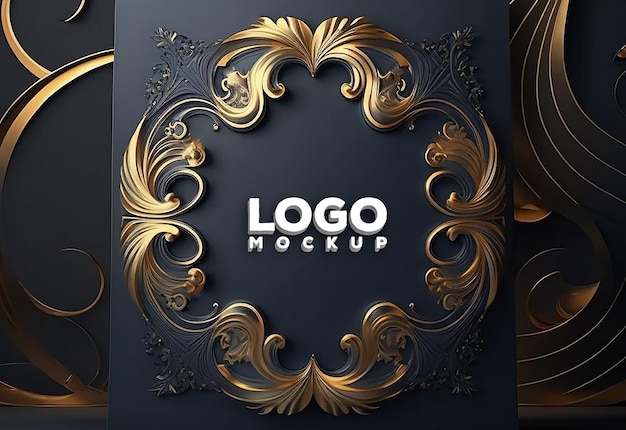 Logo Mockup 3D Interieur billboard Mockup Mockup