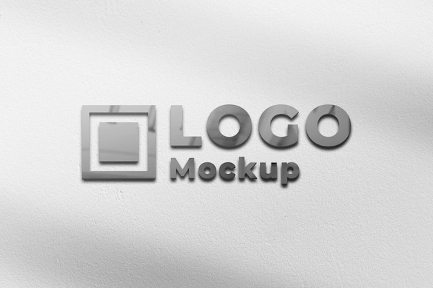 Logo Mockup 3d Modern Wall