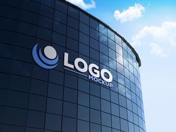 Premium PSD | Logo mockup 3d sign building