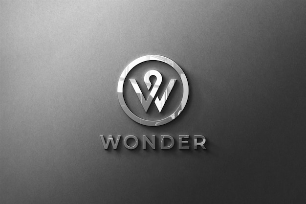 Logo mockup 3d-voorwand