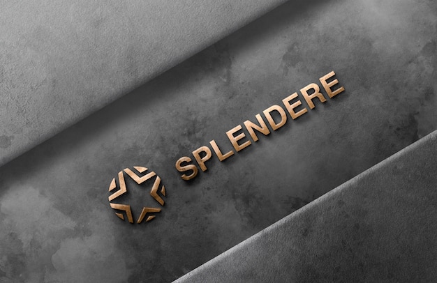 Logo mockup 3d wall