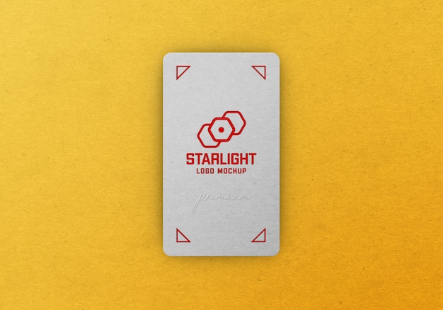 Logo mockup on the back of a business card