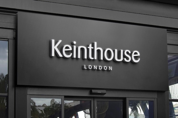 Logo Mockup Black Facade 3D Sign