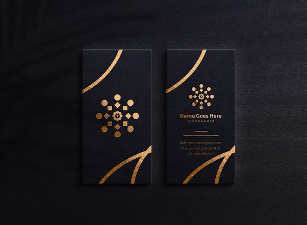 Logo mockup on business cards