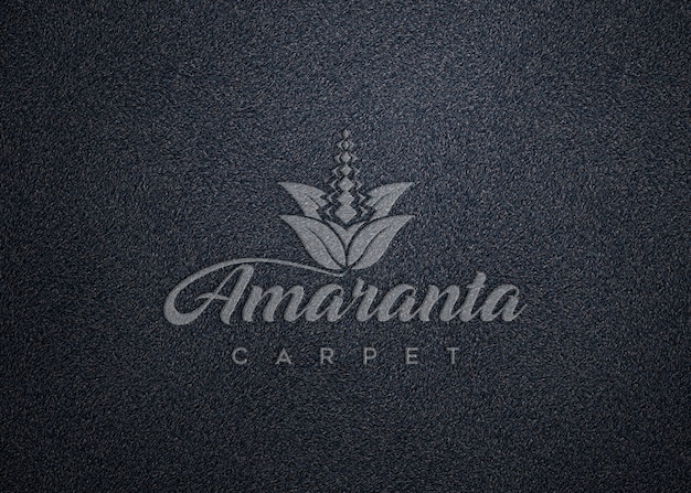 Logo Mockup On Carpet Texture