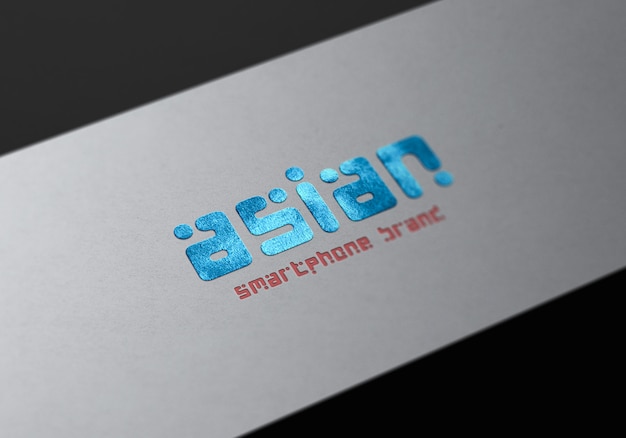 Logo mockup closeup sulla scatola del prodotto bianco