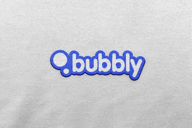 Logo mockup clothing patch front 3d