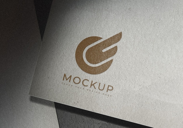 Modello di progettazione di mockup di logo sulla superficie della struttura