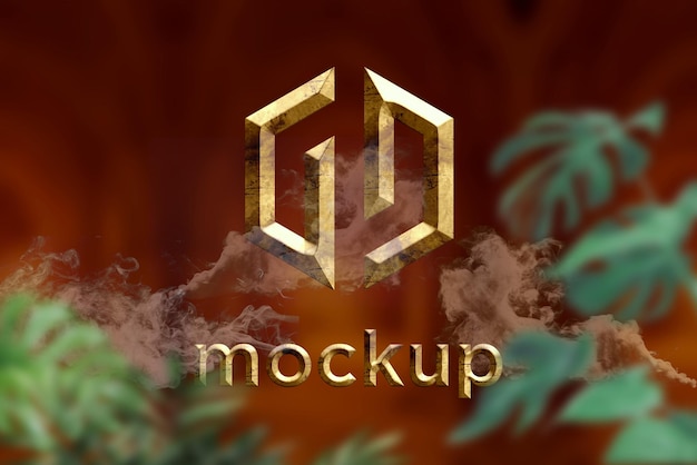 PSD modello di progettazione di mockup di logo